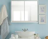2-Door Wall-Mounted Bathroom Mirrored Medicine Cabinet - $76.52