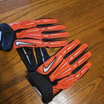 New Nike Superbad NFL Football Gloves PGF269-801 Size XXL Black/Orange S... - $66.49