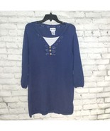 Vintage Blair Sweater Tunic Womens Small Blue 3/4 Sleeve Layered Look Co... - £23.70 GBP