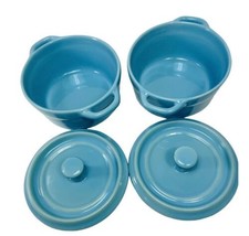 G Midwest of Cannon Falls 2 Seafoam Blue Mini Casserole Single Serve Dishes  - £14.16 GBP