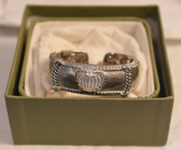 &quot;NEW&quot; Judith Ripka 925 Silver Cubic Zirconia Mother of Pearl Cuff Bracelet (72.7 - £200.83 GBP