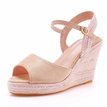 Women Sandals Summer Bohemia Beach Shoes Casual Pumps Platform Wedge High Heels - £37.41 GBP