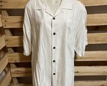 Tommy Bahama Button Down Short Sleeve Shirt Men&#39;s Size Large 100% Silk K... - £20.09 GBP