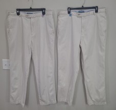 Lot Of 2 PETER MILLAR ivory color pure pima cotton Khaki PANTS 38 x 29/29.5  - £26.23 GBP