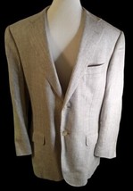 Cornliani Silk/Flax Blazer Men&#39;s 48 XL Made In Italy Gray Sak Fifth Ave - $89.09