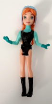 2013 Mattel Disney Frozen Anna Polly Pocket Action Figure Cake Topper 3 5/8&quot; - £7.95 GBP