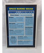 Warhammer 40k Second Edition Starter Set Imperial Space Marines Squad Card - $21.77