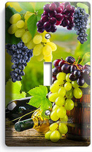 Tuscan Vineyard Wine Barrel Grape 1 Gang Light Switch Wall Plate Cover Art Decor - £8.05 GBP