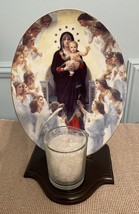 Madonna and Child Jesus Plate/Candle Shrine - €9,45 EUR