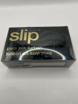 Slip Silk Turban Sealed New Pure Black One Size New In Box - £35.03 GBP