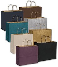 EGP Color-On-Kraft Shoppers 16&quot; x 6&quot; x 12&quot; 250 Bags Black - £173.75 GBP