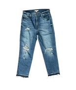 Splendid Girlfriend Jeans Light Blue Distressed Wash Dark Raw Hem Boho S... - $26.31