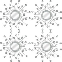 For The Living Room, Bedroom, And Entryway, Get The 4 Pack Silver Starburst Wall - £35.95 GBP