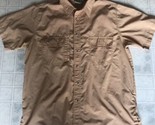 Haband Travelers Shirt Button Front Size Large Hidden Pocket Short Sleeve - £22.67 GBP