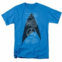 Star Trek First 4 TV Series Line of Ships Diagrams T-Shirt Size Large NE... - $17.41