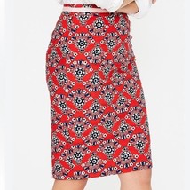 BODEN modern pencil skirt red/blue floral size 6 Style T0135 Spring Offi... - £26.65 GBP