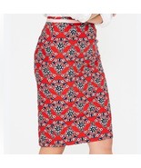 BODEN modern pencil skirt red/blue floral size 6 Style T0135 Spring Offi... - £26.97 GBP
