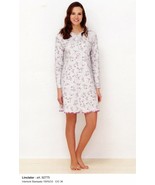 Camisón 3 Botones Mujer Manga Larga de Algodón Cálido Linclalor 92775 - $38.53
