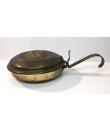 Vintage Brass Silent Butler Ash Pan Hinged Lid Crumb Catcher Domed Flowe... - £19.11 GBP