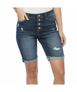 (1) Vanilla Star Denin Mid Rise Bermuda Jean Short Women&#39;s 32W Size 15 J... - $35.53 CAD