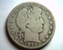 1914-S Barber Half Dollar Good / Very Good G/VG Nice Original Coin Bobs Coins - £21.70 GBP
