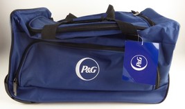 Proctor &amp; Gamble P&amp;G Navy Blue Duffle Bag Travel Carry On Luggage Wheeled NWT - £31.15 GBP