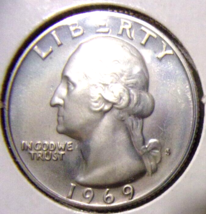 1969-S Washington Quarter - Light Cameo Proof - £3.16 GBP