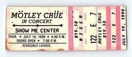 Mötley Crüe Concert Ticket Stub July 19 1990 Cape Girardeau Missouri - £18.49 GBP