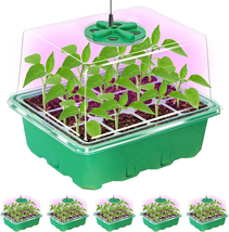 5 Packs Seed Starter Tray with Plant Light, Elevated Seedling Starter Tr... - $29.21
