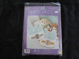 Designs for the Needle BABY STEPS BIB SET Counted Cross Stitch SEALED KI... - £7.85 GBP