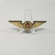 Vintage Stoffel Delta Pilot Wings Uniform Gold Color Plastic Pin Tuckahoe, NY - £17.04 GBP