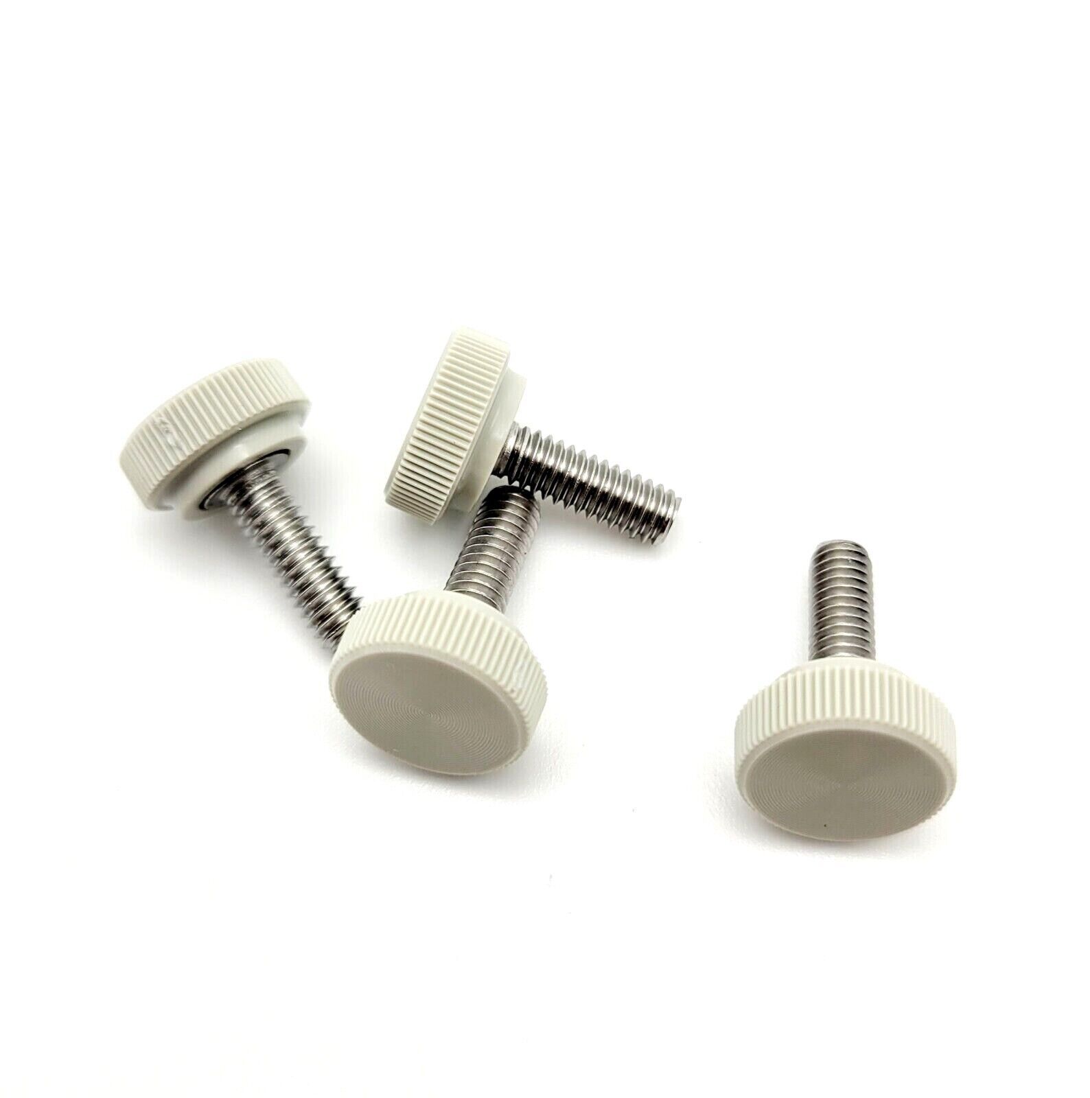 Primary image for 8-32 Knurled Thumb Screws with Round Gray Knob Grip 304 Stainless 4-24P #8