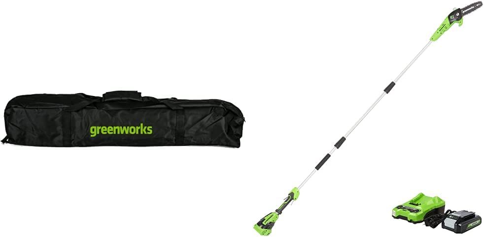 Greenworks Universal Pole Saw Carry Case PC0A00 + GreenWorks PS24B210 8" 24V - $211.99