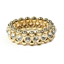 Amrita Singh Gold Crystal Hannah Stretch Bracelet BRC 9029 NWT - $24.26