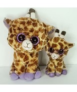 TY Beanie Boo Safari Giraffe Plush Lot of 2 Glitter Eyes Stuffed Animal ... - £19.45 GBP