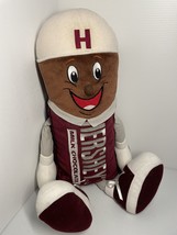 Large vintage plush Hershey Chocolate bar guy with backwards hat 22 in w... - $18.69