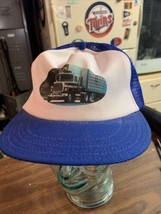 trucker hat baseball cap Vintage Snapback Mesh Retro Semi Tractor Trailer Truck - £31.96 GBP