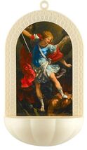 Saint Michael the Archangel  5.25&quot; Holy Water Font, New #AB-337-R2 - $2.97