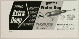 1967 Print Ad Bomber Water Dog Deep Diving Fishing Lures Gainesville,MI - $8.91