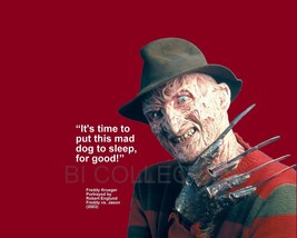 Freddy Krueger &quot;It&#39;s Time To Put This Mad Dog To...&quot; Quote Photo Various Sizes - £3.81 GBP+