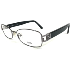 Fendi Eyeglasses Frames F782R 033 Black Silver Crystals Wire Rim 54-17-135 - $93.29