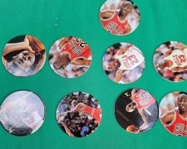 1995 Upper Deck Michael Jordan Mini Disc Pogs Milk Caps Lot of 9 Pogs Per Set - $7.38