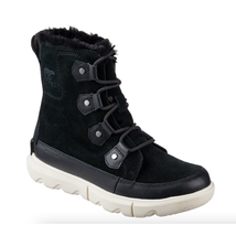 Sorel Explorer II Joan Faux Fur Waterproof Boots | Women 6 Black Suede NEW $155 - £54.21 GBP