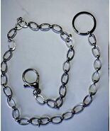 24.5" Men's Textured Metal One of a Kind Wallet Chain w/ Keyring