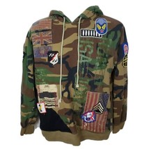 Reason Camo Hoodie Size M Military Long Sleeve With Embroidered Patches ... - $35.59