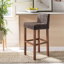 30-Inch Bar Stool In Cypress Cappuccino Wicker From The Safavieh Home - $181.97