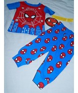 Spiderman Pajamas Baby Size 9 12 18 24 Months Red Blue Sleep Set Outfit NEW - £13.62 GBP