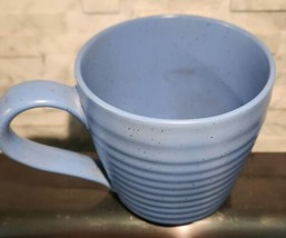 DOVER &amp; YORK Mug Ribbed Stoneware Blue  12 oz EUC - $14.75