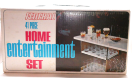 Federal Glass Home Entertainment Set 41 Pc. T-623 Sealed - $119.99