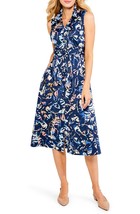 Nic + Zoe Indigo Leaves Shirtdress, Size Medium - £98.92 GBP